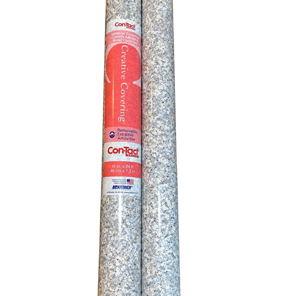 VTG Contact Paper USA Made 18x24 Creative Covering Gray Granite 2 Rolls New Used